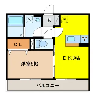 岐阜県岐阜市白山町3【アパート】の間取り