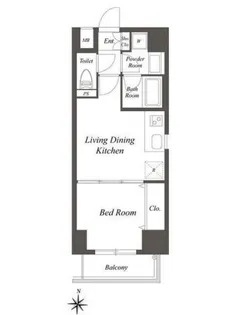 ルクレ墨田緑I【6階】の間取り