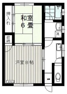 本間コーポ【1階】の間取り