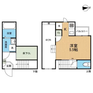 CB坪井ブランカ【1階】の間取り