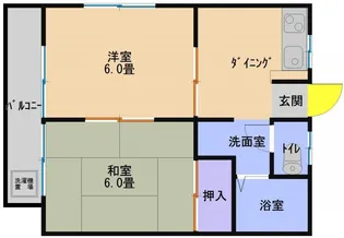 フラット三井【2階】の間取り