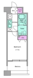 レジディア島津山【8階】の間取り