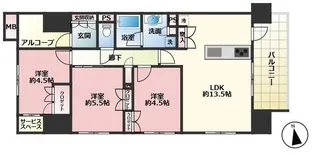 デュオヒルズ今池【12階】の間取り