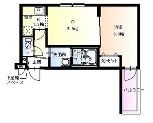 フジパレス諏訪ノ森III番館【3階】の間取り