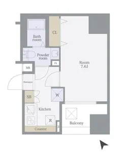 アイルプレミアム千駄木【6階】の間取り