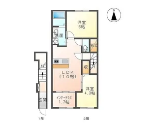 AグランドパレスII【2階】の間取り