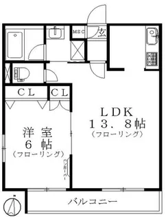 ベルミー和田【2階】の間取り