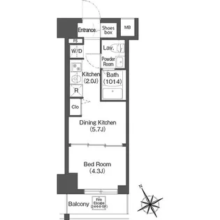 コンフォリア・リヴ根岸二丁目【7階】の間取り