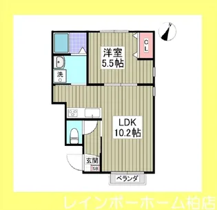 ルーチェ南逆井【1階】の間取り