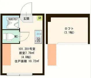 フレシール尾久【2階】の間取り