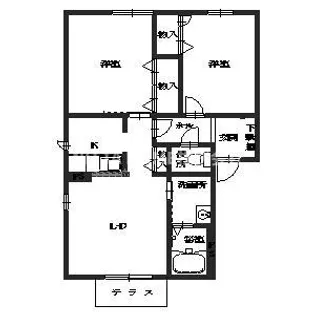 グリーンマンション芦田A・B【1階】の間取り