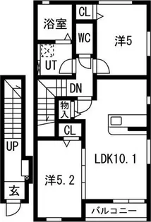 シティハウス花園町【2階】の間取り