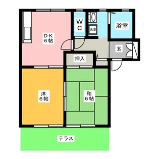 ドエルクレイン【1階】の間取り
