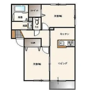 サンガーデン城東A棟【2階】の間取り