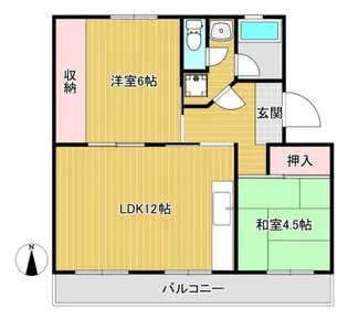 高洲2丁目住宅5 4号棟【4階】の間取り