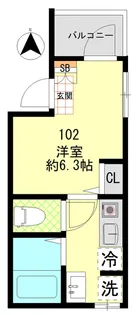 MELDIA川崎【1階】の間取り