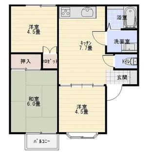 グリーンハイツ【1階】の間取り