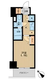 レジディア蒲田III【8階】の間取り
