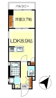 テリア呉本通2011【5階】の間取り