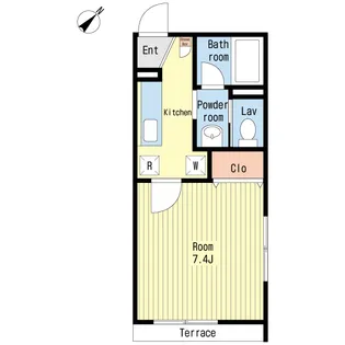 カターラ福栄【1階】の間取り