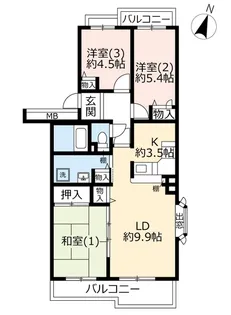 URコンフォール大宮植竹【2階】の間取り