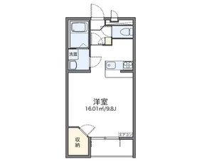 レオパレスファミーユII【1階】の間取り
