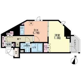 エスティメゾン哲学堂【6階】の間取り