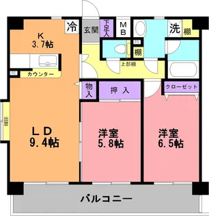 パシフィックホームズ【2階】の間取り