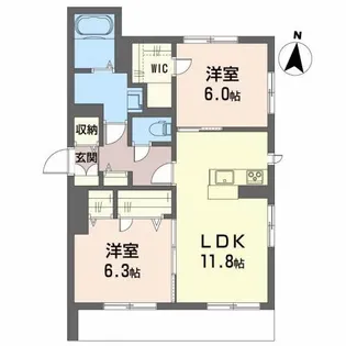 シャーメゾンベレオ 文【1階】の間取り