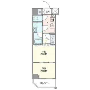 ジェノヴィア世田谷砧II【2階】の間取り