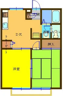 *クレールハイツ*【2階】の間取り