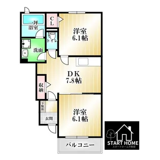 ユーズガーデンI【1階】の間取り