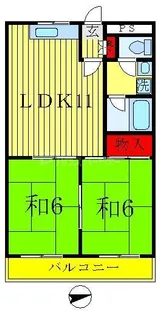 戸部コーポ【2階】の間取り