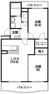 アレイズ和合【2階】の間取り