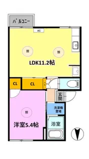 コーポ公手【2階】の間取り