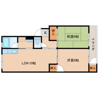 リビングハイツ高松A【2階】の間取り