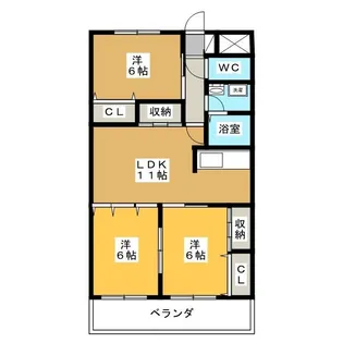 めぞんオアシス【4階】の間取り