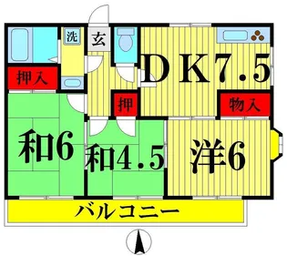 コーポウエタケ2【1階】の間取り