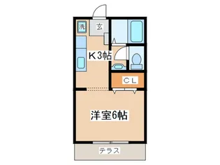 サンハイツB【1階】の間取り