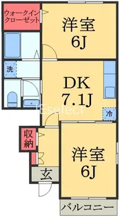 シャインウェーブA【1階】の間取り
