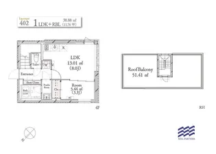 BLANCCOURT武蔵小山【4階】の間取り