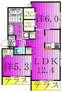 FLOWER FIELDS KASHIWA【1階】の間取り