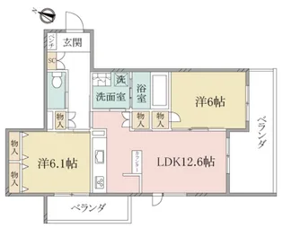 (シニア限定)ヘーベルヴィレッジ中央林間8丁目~ベルフルール~【3階】の間取り