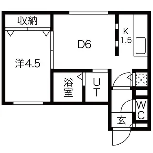 オルキデア東本願寺【3階】の間取り