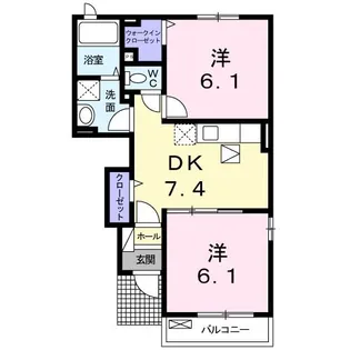 パストラル レジデンス B【1階】の間取り