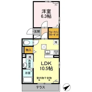 ラシュレ【1階】の間取り