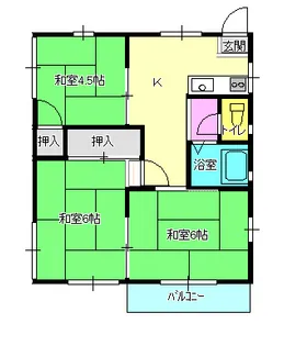 コーポコーシ【1階】の間取り