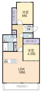 ラウンドシティフドウ香里南B棟【7階】の間取り