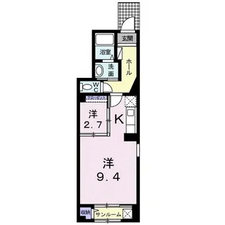 エレガンス蛍田B【1階】の間取り