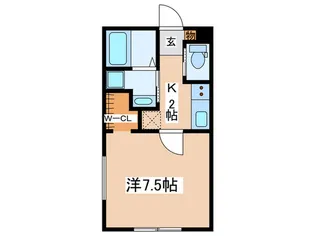 Whitey天王町【1階】の間取り